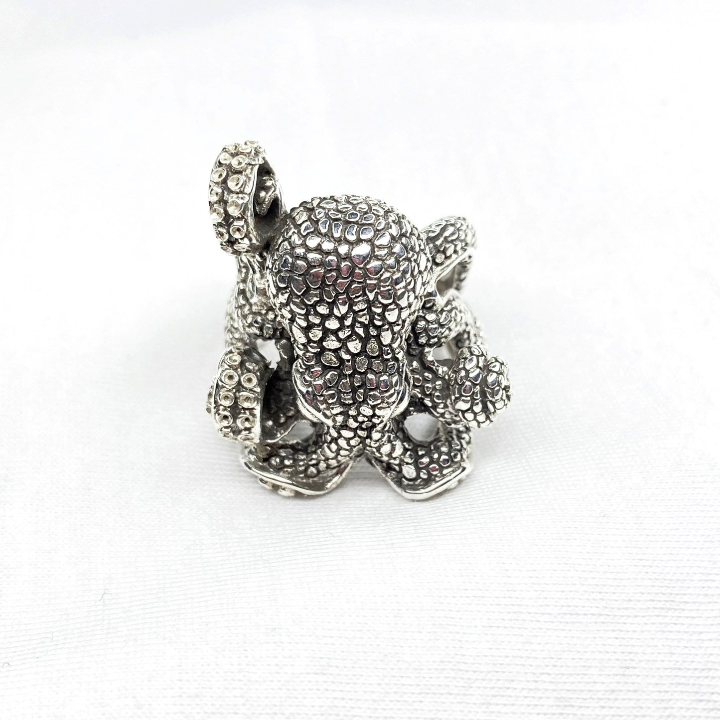 Silver Octopus Punk Ring: Adjustable Gothic Jewelry for Men & Women Gift for him