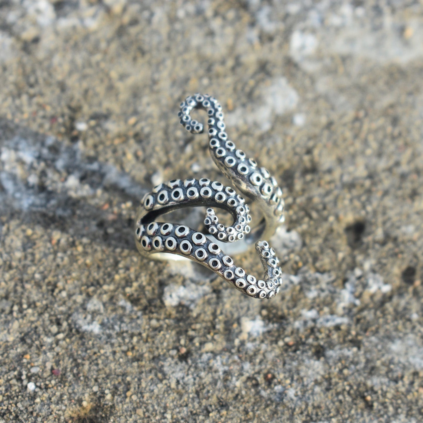 Octopus ring, gothic jewelry, mens ring Silver Octopus Ring - Adjustable Tentacles Ring, Gothic Jewelry, Punk and Emo Gift for Him/ Her