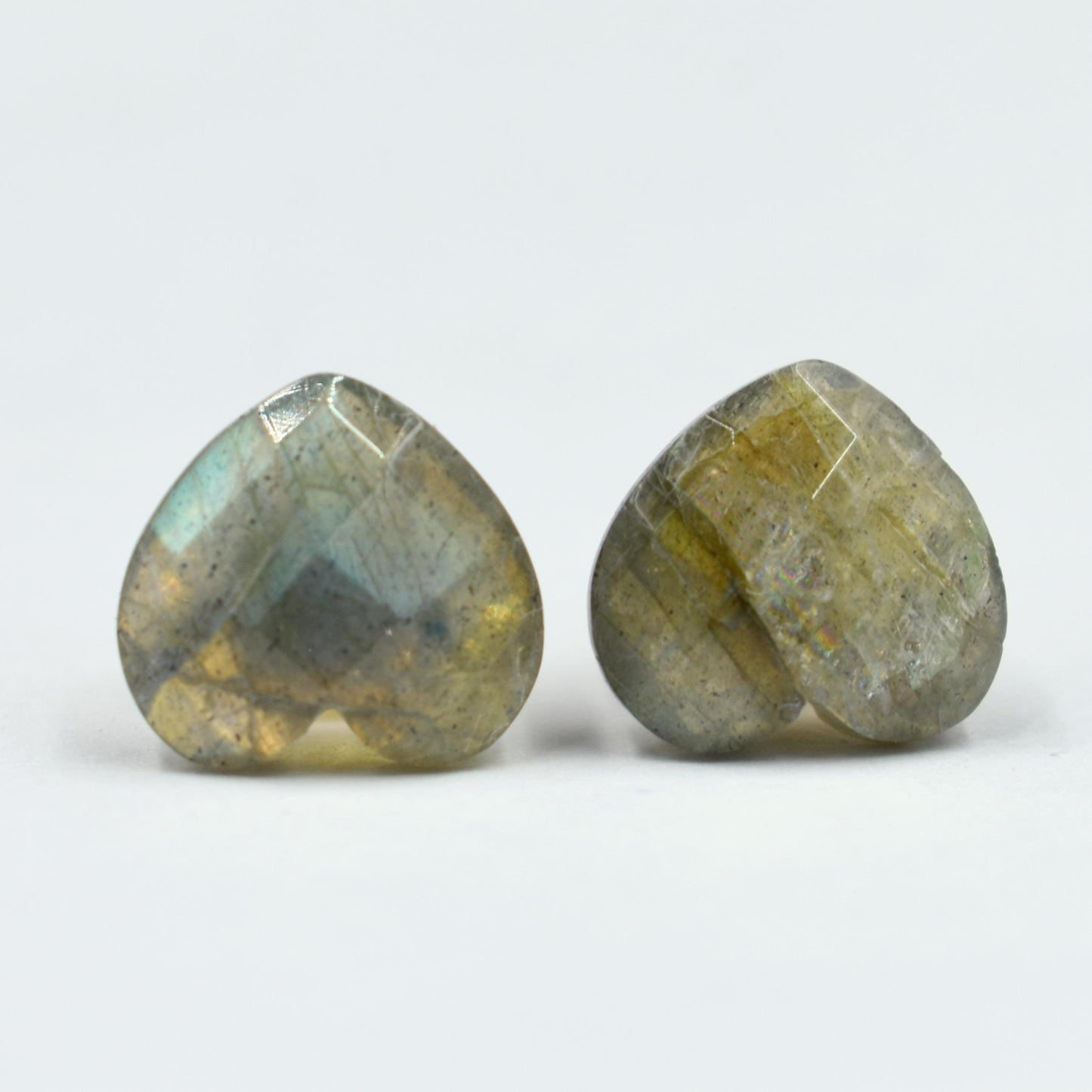 Labradorite Stud earrings Gold Plated Push Back Stud Gift for her Best Gift Mens Stud Men stud Stud for men