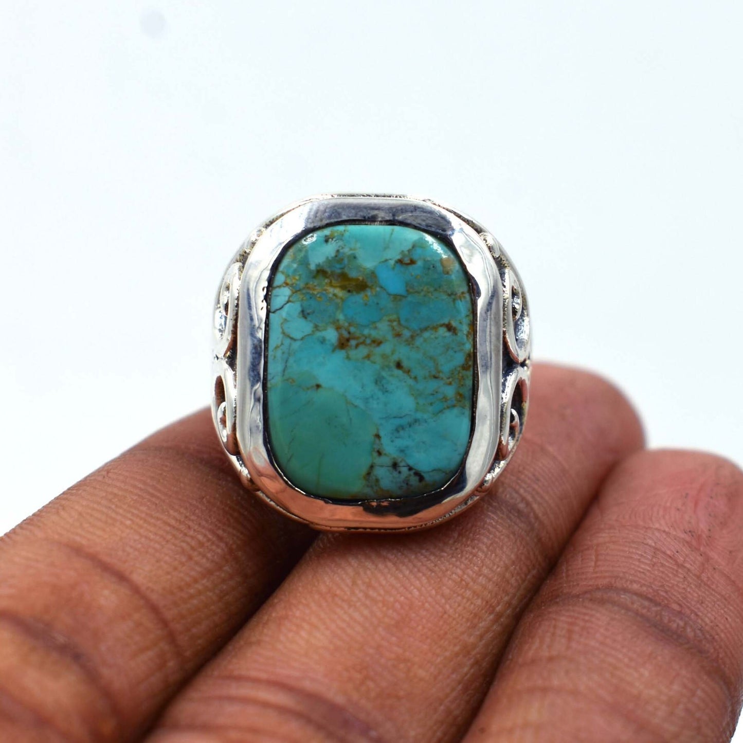 Turquoise, Lapis lazuli, Labradorite, Black Onyx Rings 925 Sterling Silver Handmade Ring Natural Gemstone Statement Ring Anniversary Gift
