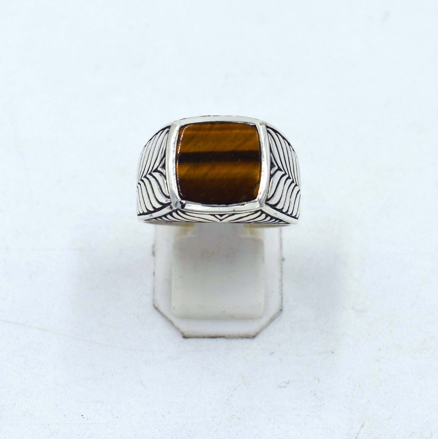 Lapis lazuli, Tigers eye, Dendrite Crystal, Amazonite, Labradorite, Green Onyx Rings Handmade 925 Sterling Silver Square Gems Statement Ring