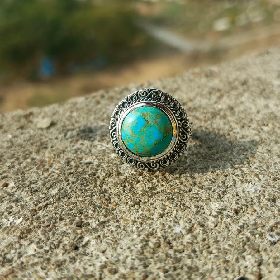 Turquoise Rings 925 Sterling Silver Pinky Signet Ring Handmade jewelry Beautiful Chunky Rings For Boys & Girls