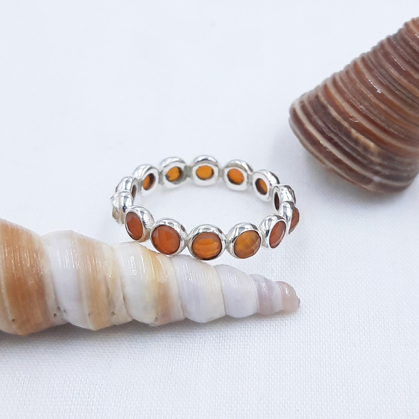 Bezel Turquoise ring eternity silver ring band Semi precious stone women engagement ring gift for her mothers day gift birthday gift 925 sil
