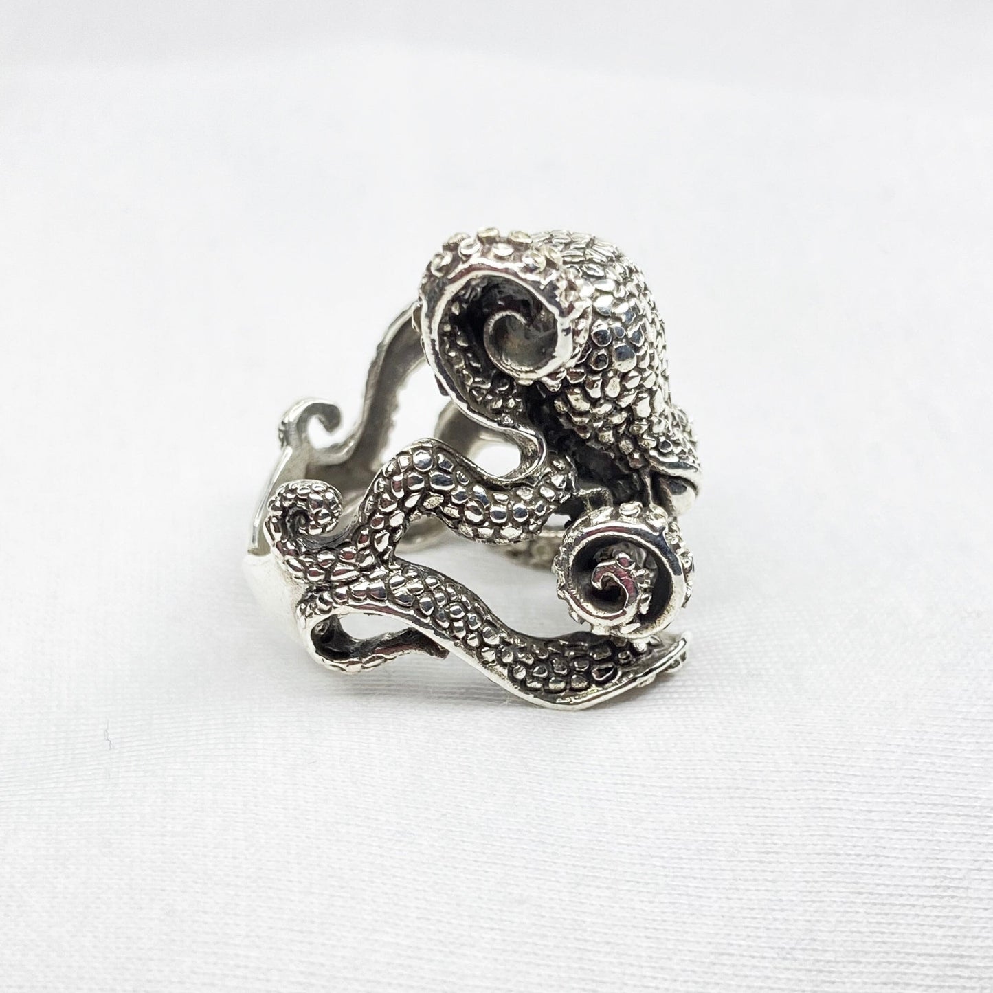 Silver Octopus Punk Ring: Adjustable Gothic Jewelry for Men & Women Gift for him