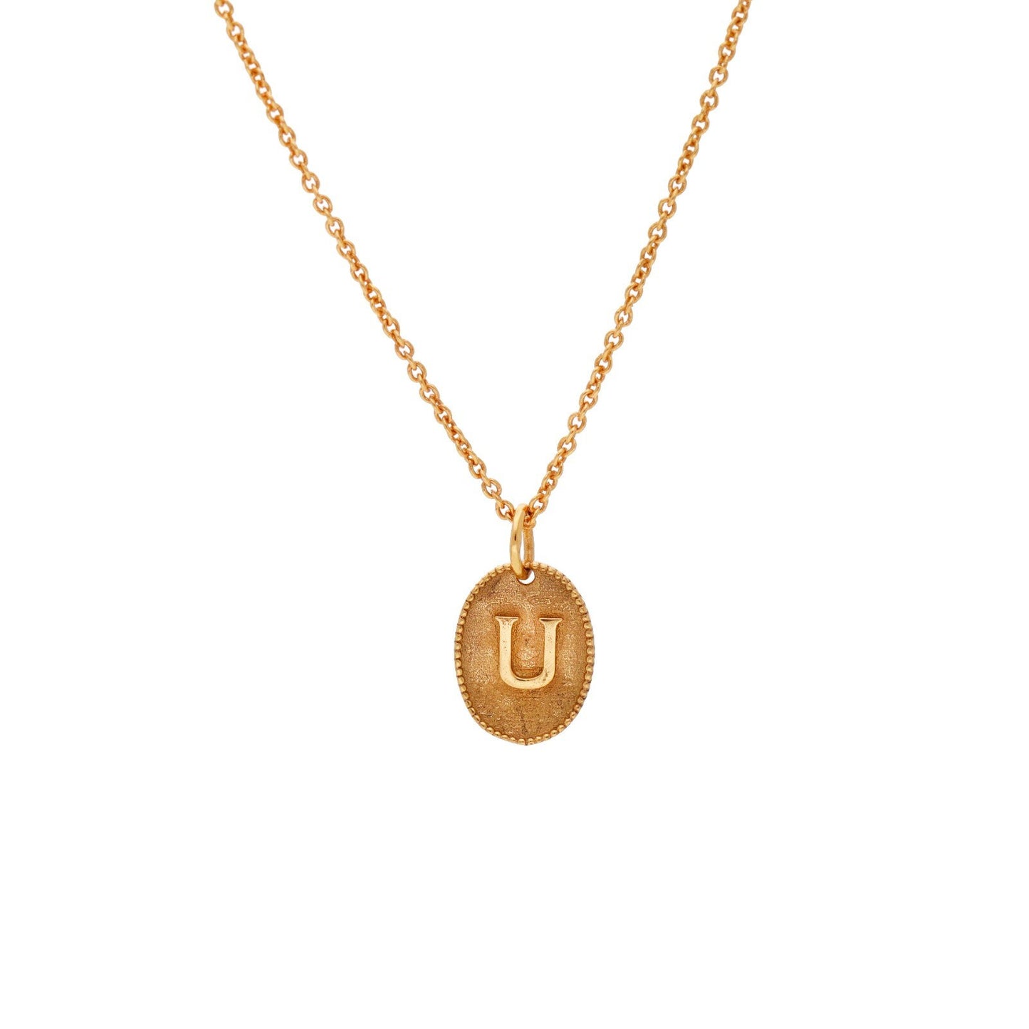 Initial Pendant Necklace • Gold Letter Charm Necklace • Dainty Initial Tag Necklace • Custom Pendant Necklace in Chain • Bridesmaid Gifts