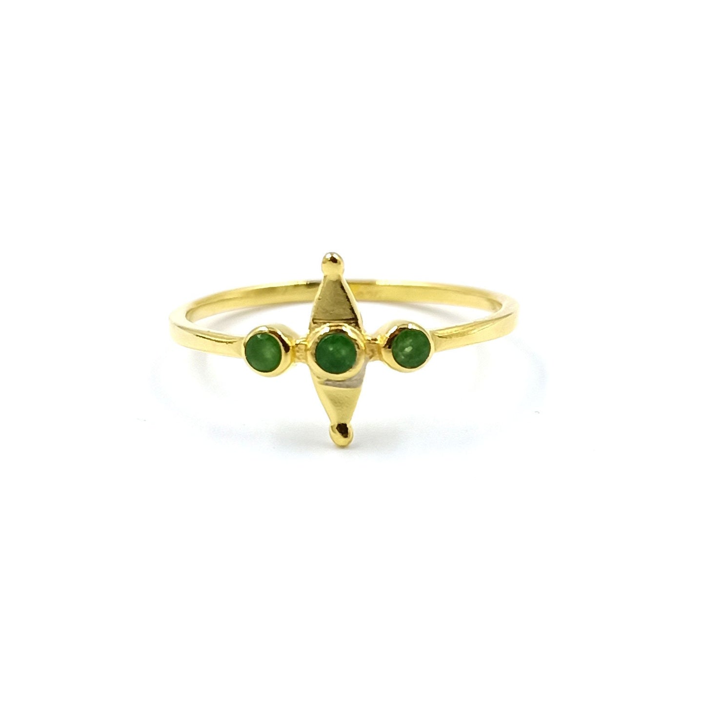 Green Onyx Gold Ring, 925 Sterling Silver Green Onyx Ring Christmas gift for her for him 925 silver ring