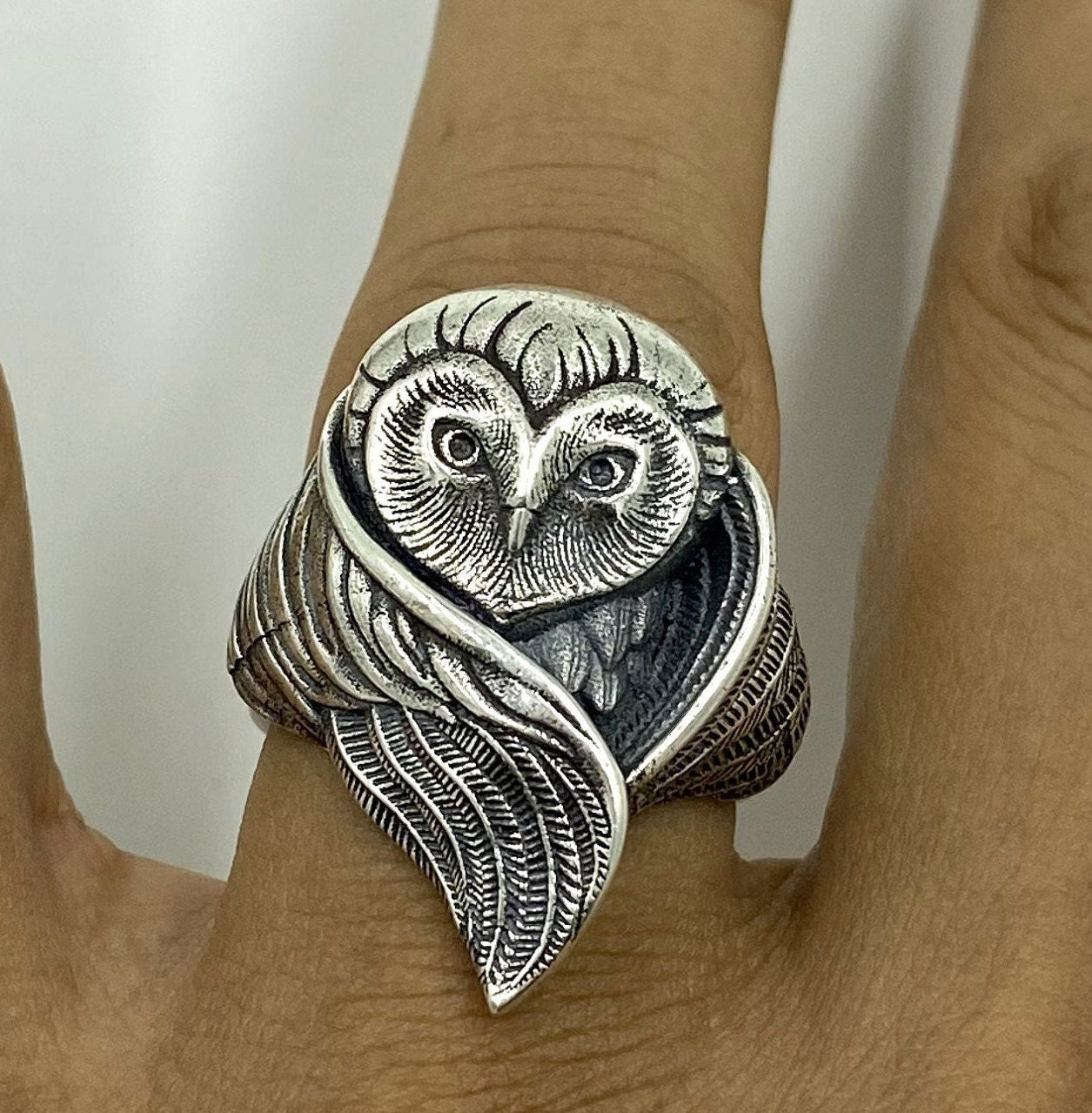 Rare Antique Owl Adjustable Ring