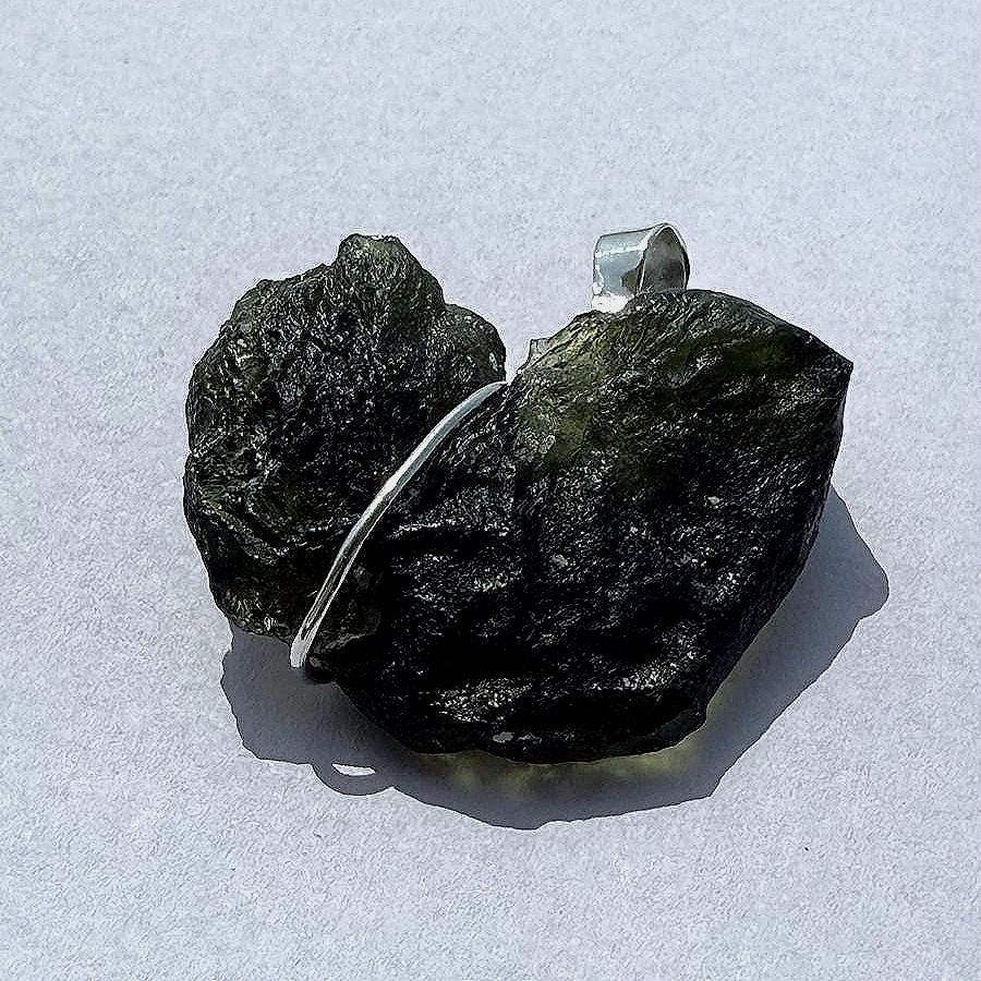 Moldavite Pendant AAA+ Czech Republic Natural Moldavite Rough Healing Gemstone Handmade Pendants 925 Sterling Silver Gorgeous Gift Pendants