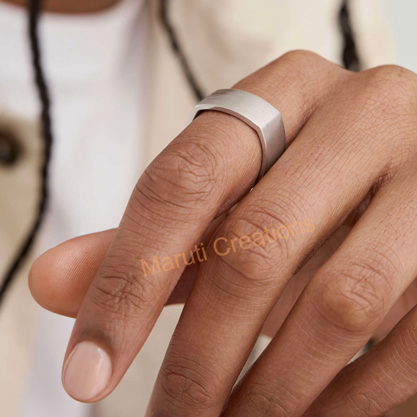 Square Cigar Band Ring Handmade jewelry 925 Solid Sterling Silver | Geometric Cube Ring For Everyday wear