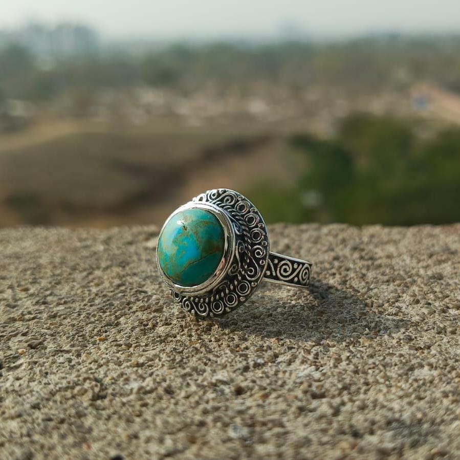 Turquoise Rings 925 Sterling Silver Pinky Signet Ring Handmade jewelry Beautiful Chunky Rings For Boys & Girls