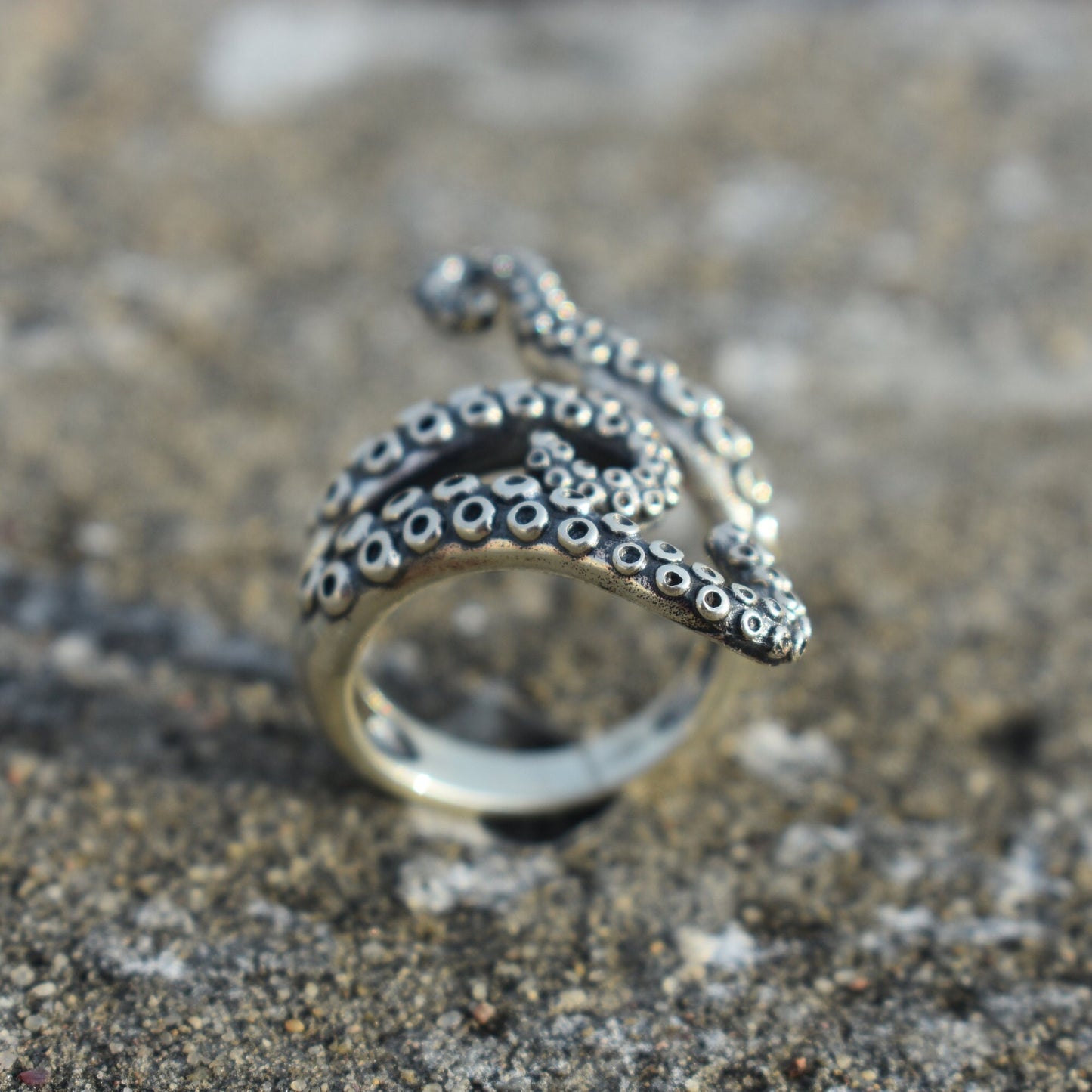 Octopus ring, gothic jewelry, mens ring Silver Octopus Ring - Adjustable Tentacles Ring, Gothic Jewelry, Punk and Emo Gift for Him/ Her