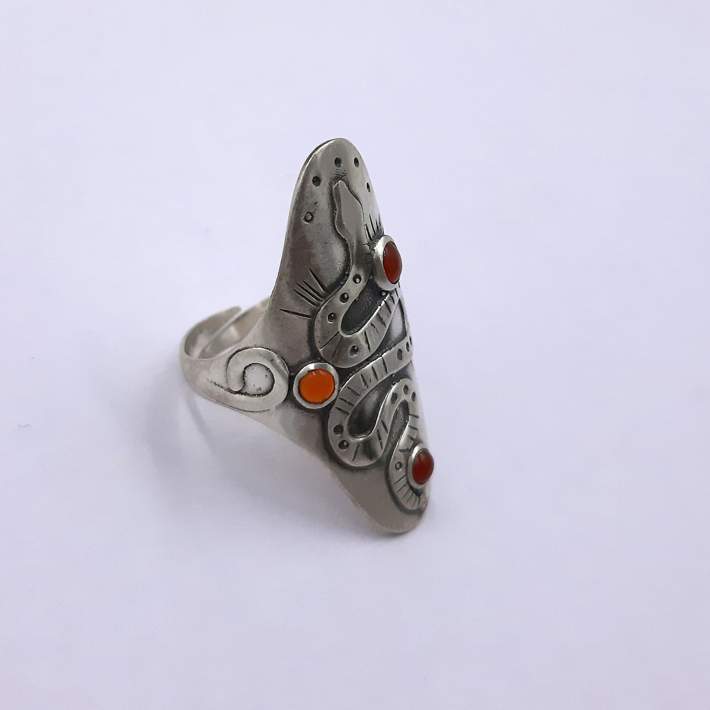 Snake ring turquoise silver ring animal ring boho ring turquoise jewellery snake jewelries Vintage Snake ring with Stone adjustable ring