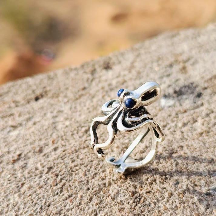 Octopus Onyx Rings 925 Sterling Silver Black Onyx Pinky Signet Ring Handmade jewelry Beautiful Chunky Rings For Boys & Girls