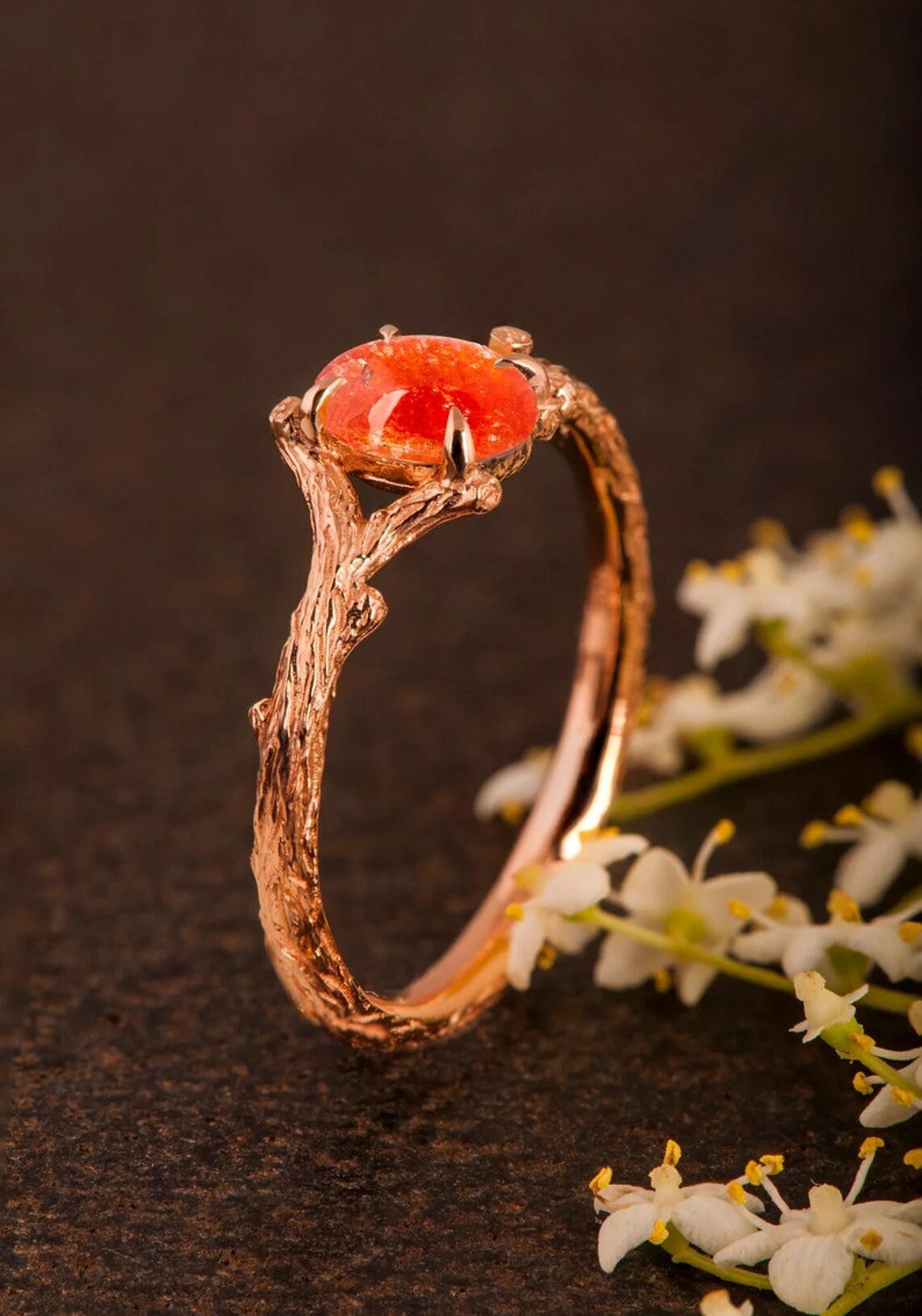 Sunstone Ring, 925 Sterling Silver Ring, Sunstone Jewelry, Natural Gemstone Ring, Silver Birthstone Ring, Handmade Gift for Her, Stone Ring