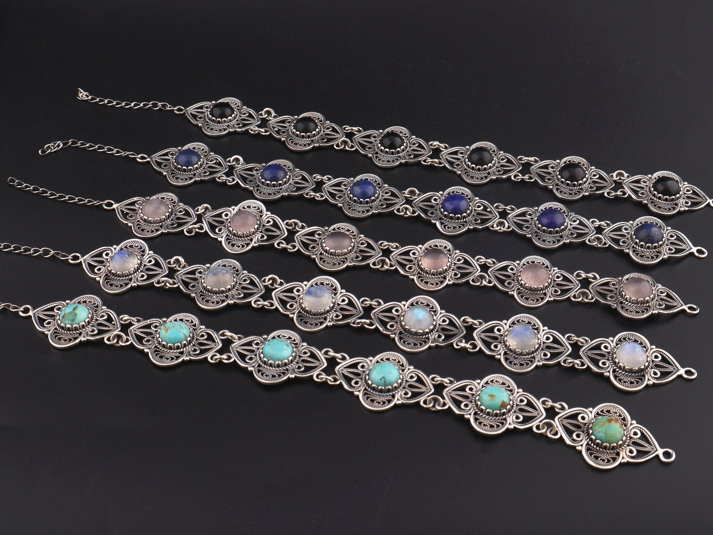 Natural Stone bracelet Vintage Style handmade Silver Bracelet Women Gift Bracelet best gift Christmas gift Handmade Bracelet For Gift