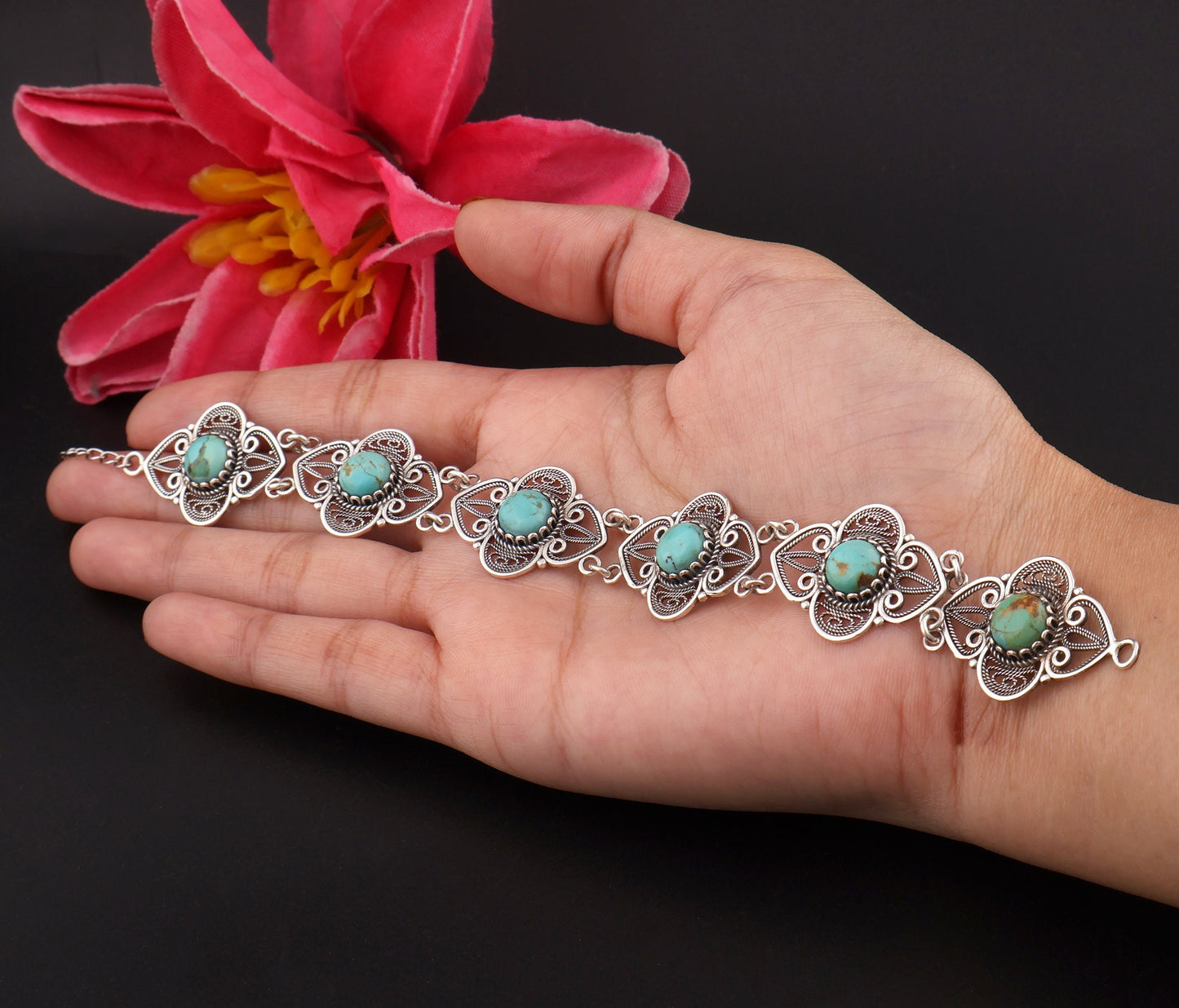 Natural Stone bracelet Vintage Style handmade Silver Bracelet Women Gift Bracelet best gift Christmas gift Handmade Bracelet For Gift