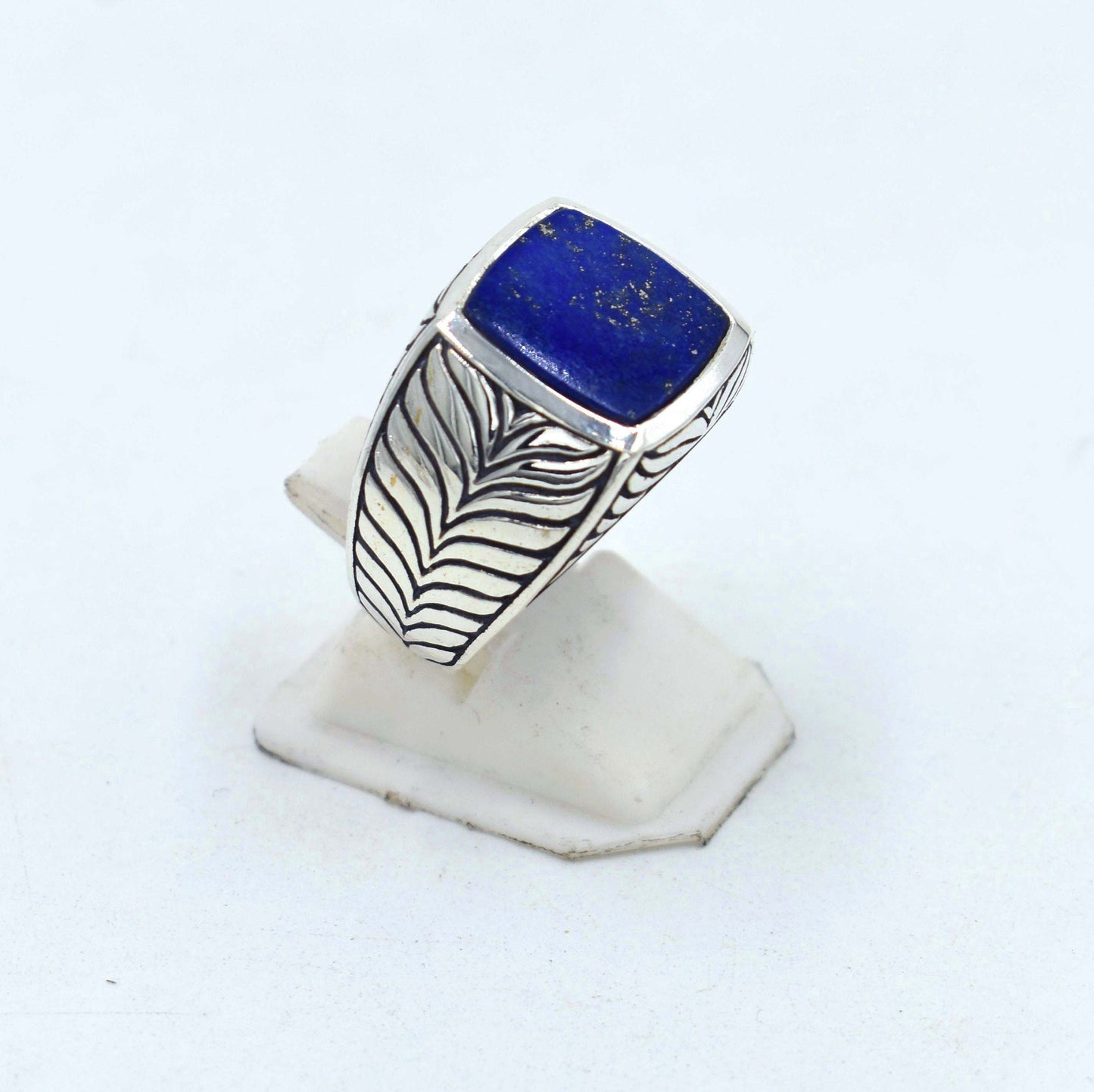 Lapis lazuli, Tigers eye, Dendrite Crystal, Amazonite, Labradorite, Green Onyx Rings Handmade 925 Sterling Silver Square Gems Statement Ring