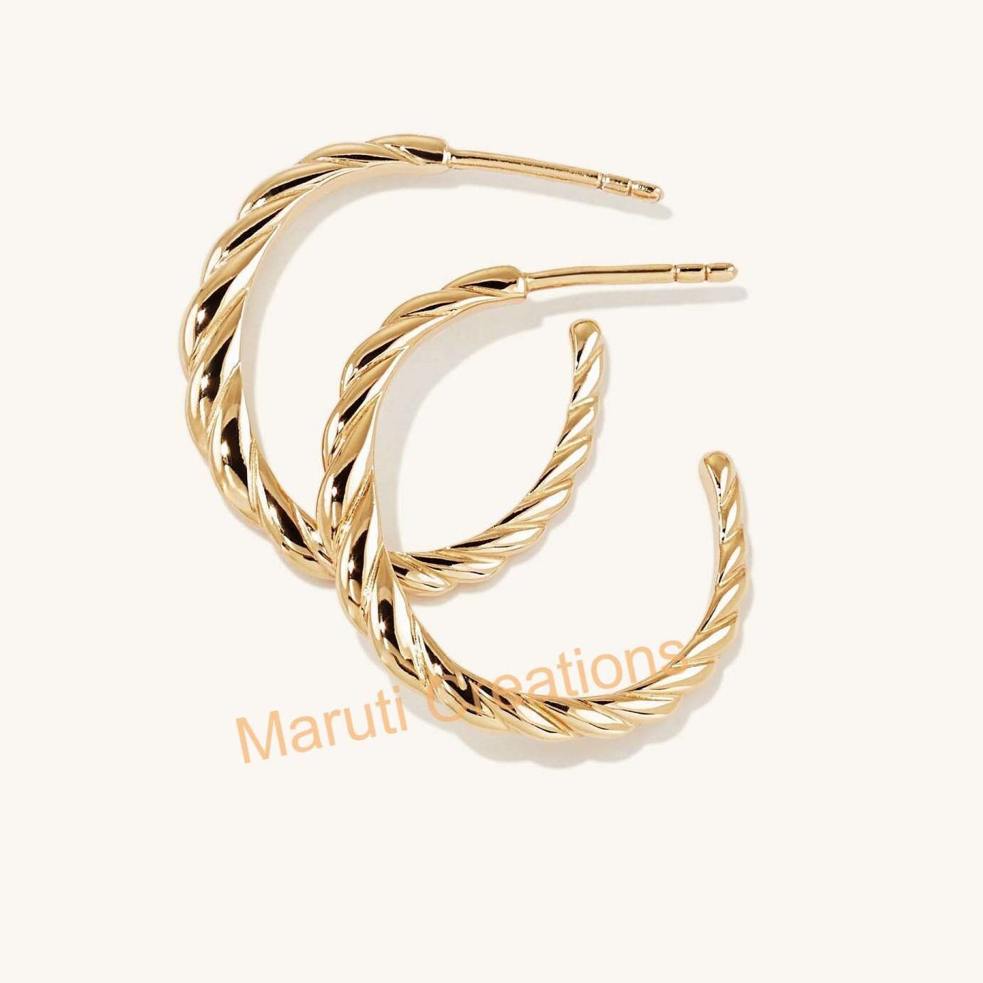 Earrings 925 Sterling Silver 18k Gold Vermeil Dome Hoop Earrings Handmade Women jewelry Croissant Hoops Earrings bridal Hoop Earrings