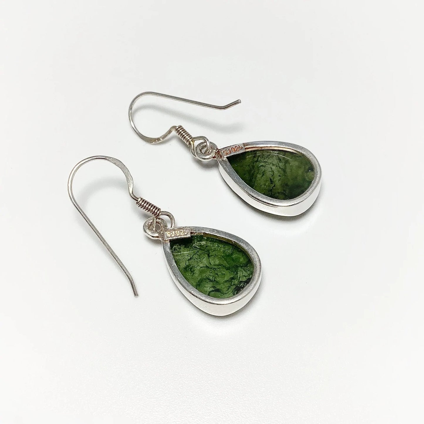 Moldavite Earrings 925 Sterling Silver Czech Republic AAA+ Quality Natural Top Moldavite Rough Healing Gemstone Handmade Earrings Gifts