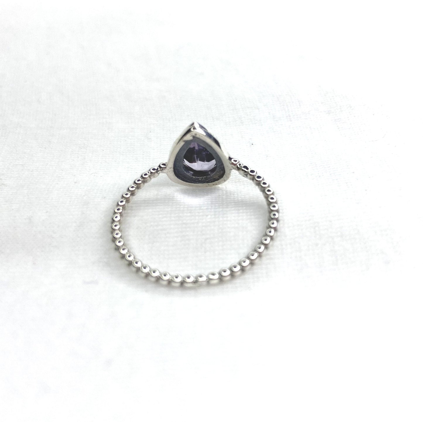 Purple Amethyst Ring, 925 Sterling Silver Ring, Handmade Ring, Statement Ring, Pear Ring, Women Ring Ball Band Ring Natural Amethyst Gift