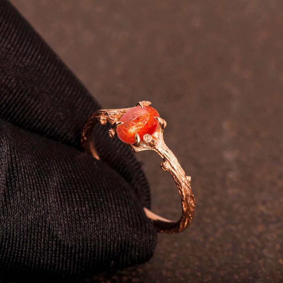 Sunstone Ring, 925 Sterling Silver Ring, Sunstone Jewelry, Natural Gemstone Ring, Silver Birthstone Ring, Handmade Gift for Her, Stone Ring