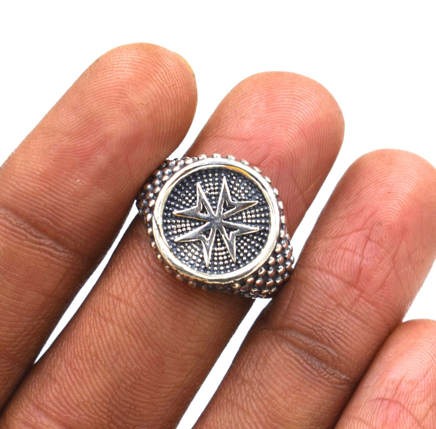 Silver Ring 925 Sterling Silver Statement Oxidized Ring Jewelry Beautiful star Sign Silver Rings For Boys & Girls