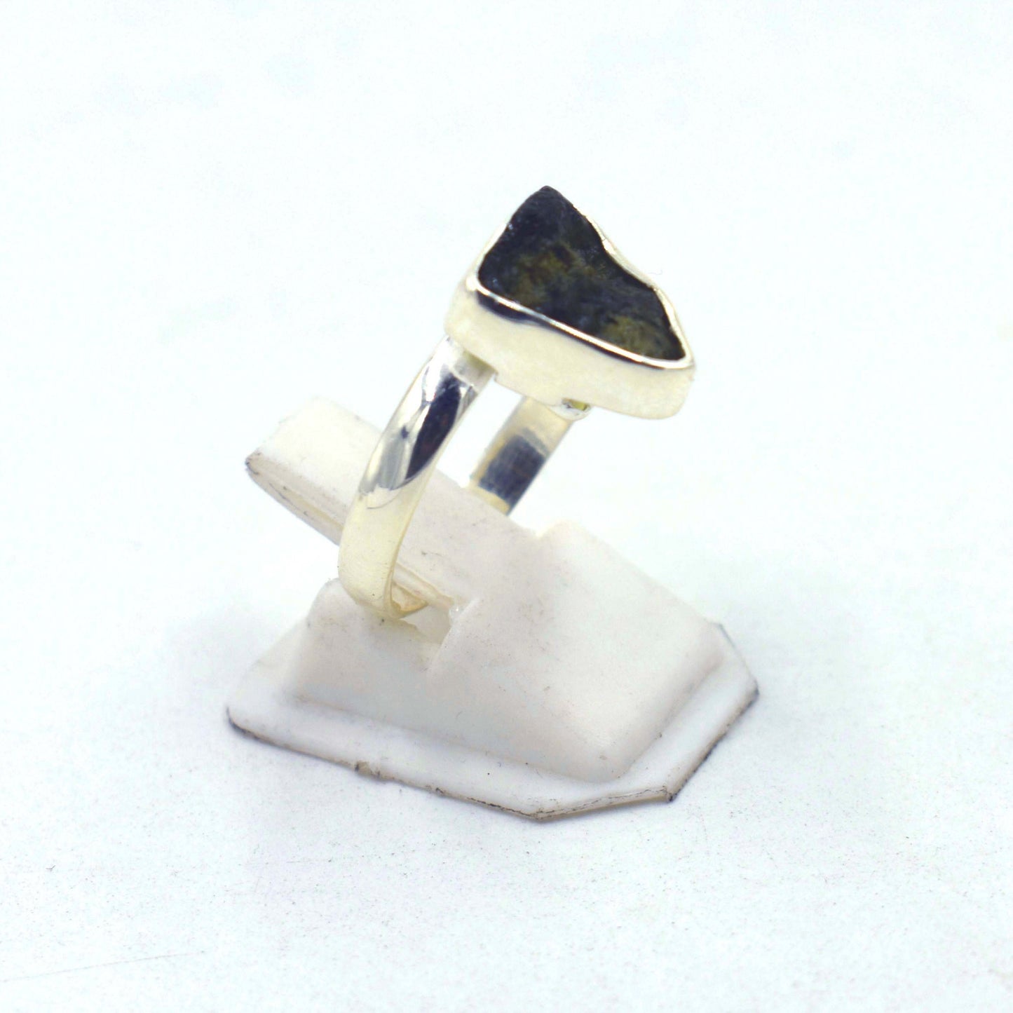 Moldavite Ring Handmade 925 Solid Sterling Silver Ring Top Quality Moldavite Rough Gemstone Silver Ring Birthday gift Sister wife mother