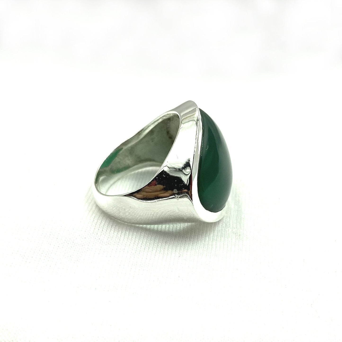 Natural Green Onyx Ring, handmade Ring, 92.5% Silver Ring, Onyx Ring, 925 Solid Sterling Silver Ring, green onyx, Ring for Women, Boho Ring