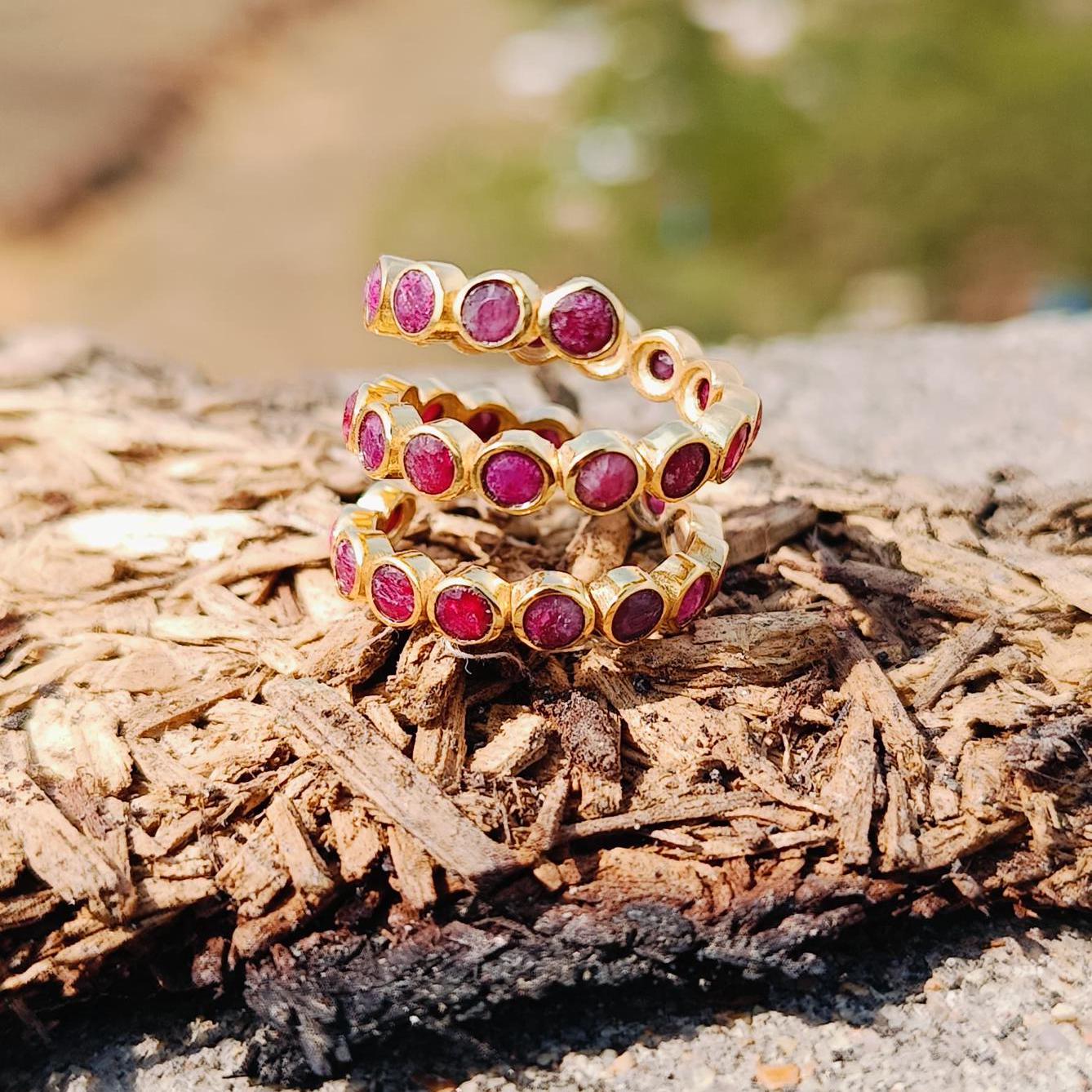 Eternity Stackable Rings adjustable ring gift for her Swirl Ring Natural Stone ring Perfect Gift for all occasions.