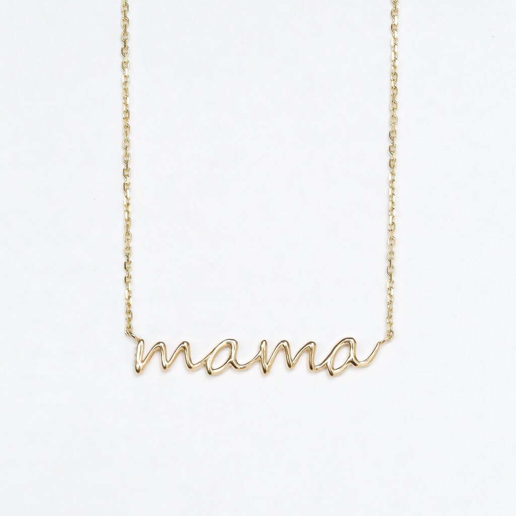 Mama Necklace Custom Name Necklace Personalized Gift for Mama Necklace Engraved Handmade Jewelry Dainty Mama Necklace Mother's Day Gift