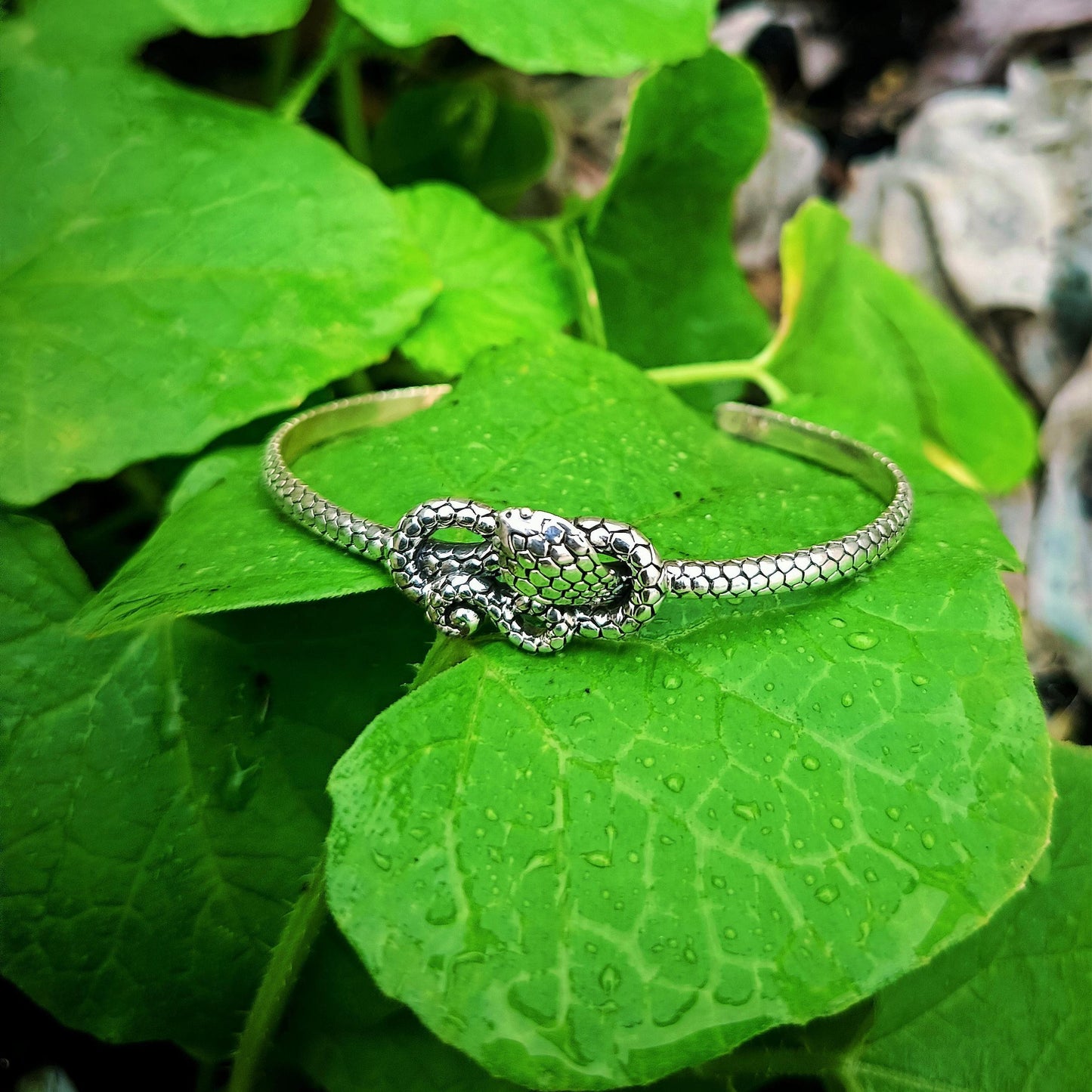 Handmade Snake Cuff Bracelet Unique Adjustable Jewelry Perfect Gift for Her Silver Snake Cuff Bracelet Statement Jewelry Snake Cuff Bangle