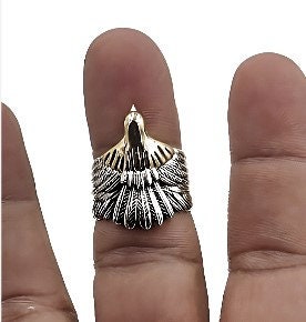 Rare ANTIQUE SILVER Ring Gothic Eagle Ring Adjustable Statement Ring Eagle Silver Ring Oxidized Eagle Ring Animal Jewelry, Bird Lover Ring