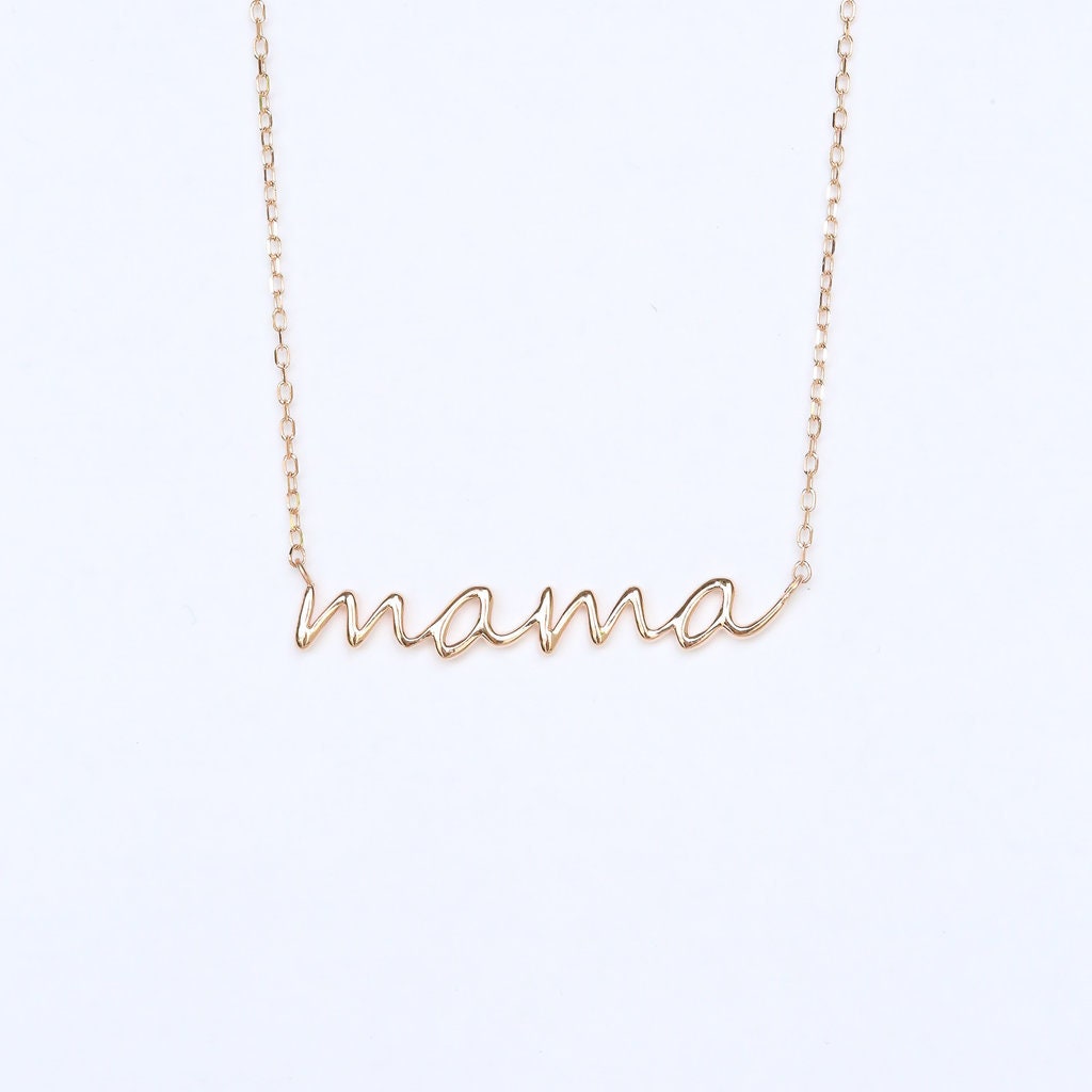 Mama Necklace Custom Name Necklace Personalized Gift for Mama Necklace Engraved Handmade Jewelry Dainty Mama Necklace Mother's Day Gift