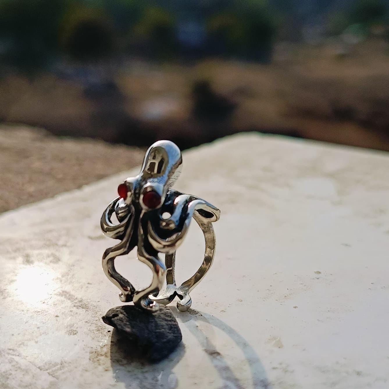Octopus Onyx Rings 925 Sterling Silver Black Onyx Pinky Signet Ring Handmade jewelry Beautiful Chunky Rings For Boys & Girls