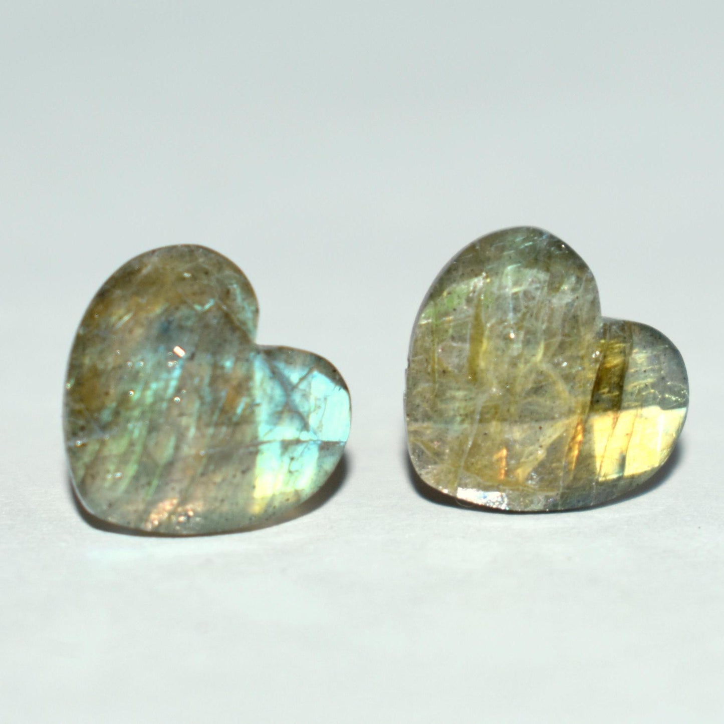 Labradorite Stud earrings Gold Plated Push Back Stud Gift for her Best Gift Mens Stud Men stud Stud for men