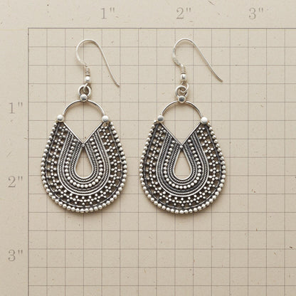 Chunky Oxidize Earrings in Sterling Silver Elegant Oxidised Silver Earrings Statement Jewelry Fashion Jewelry Oxidize Silver Dangle Earrings