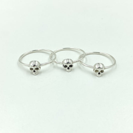 1 pc. Silver Skull Ring, Skull Ring, Gothic Ring, Horror Ring, Skeleton Ring, Skull Head Ring, Handmade Jewelry, Men's Ring, Christmas gifts