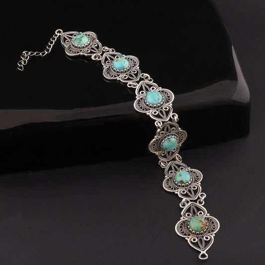 Natural Stone bracelet Vintage Style handmade Silver Bracelet Women Gift Bracelet best gift Christmas gift Handmade Bracelet For Gift