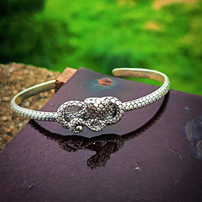 Handmade Snake Cuff Bracelet Unique Adjustable Jewelry Perfect Gift for Her Silver Snake Cuff Bracelet Statement Jewelry Snake Cuff Bangle