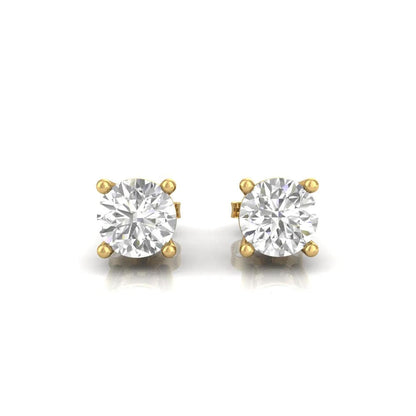 AAA CZ Diamond Studs-Silver Four Prong Round Sparkle Unisex Studs-Clear CZ Stud Earrings-Cubic Zirconia Studs 3mm/4mm/5mm/6mm/7mm Earrings