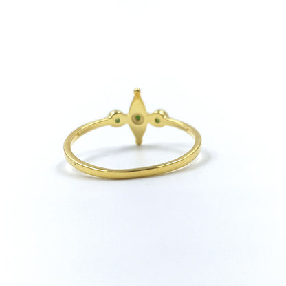 Green Onyx Gold Ring, 925 Sterling Silver Green Onyx Ring Christmas gift for her for him 925 silver ring