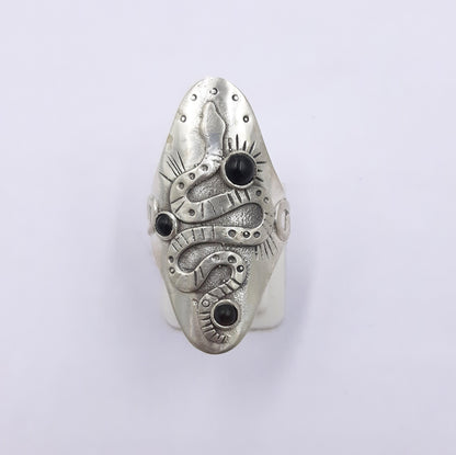 Snake ring turquoise silver ring animal ring boho ring turquoise jewellery snake jewelries Vintage Snake ring with Stone adjustable ring