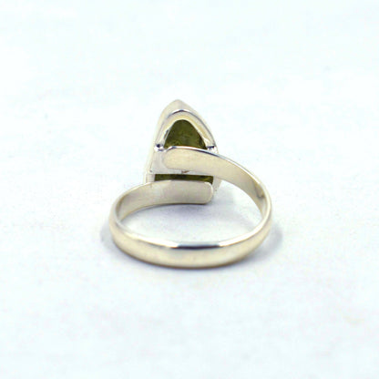 Moldavite Ring Handmade 925 Solid Sterling Silver Ring Top Quality Moldavite Rough Gemstone Silver Ring Birthday gift Sister wife mother