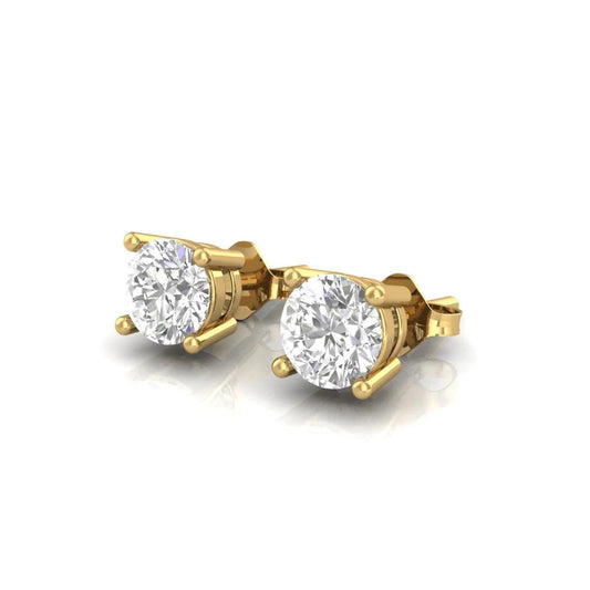 AAA CZ Diamond Studs-Silver Four Prong Round Sparkle Unisex Studs-Clear CZ Stud Earrings-Cubic Zirconia Studs 3mm/4mm/5mm/6mm/7mm Earrings