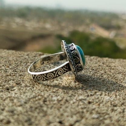 Turquoise Rings 925 Sterling Silver Pinky Signet Ring Handmade jewelry Beautiful Chunky Rings For Boys & Girls
