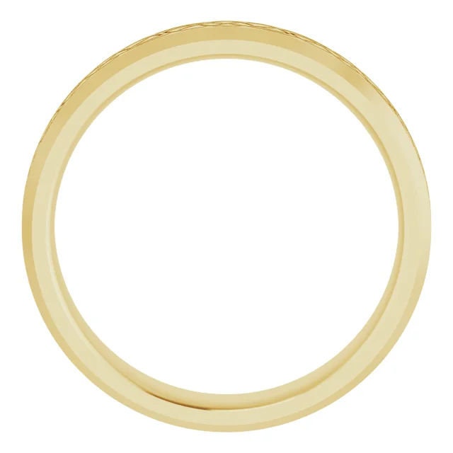 Celtic wedding ring Rounded Textured Band 925 Sterling Silver 18k Gold Vermeil Band Half Round Band Mens Womens Wedding Band Bridal Rings