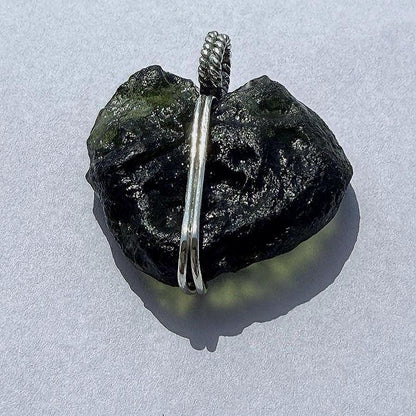 Moldavite Pendant AAA+ Czech Republic Natural Moldavite Rough Healing Gemstone Handmade Pendants 925 Sterling Silver Gorgeous Gift Pendants