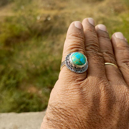 Turquoise Rings 925 Sterling Silver Pinky Signet Ring Handmade jewelry Beautiful Chunky Rings For Boys & Girls