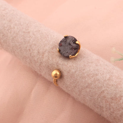 14K Gold Raw stone adjustable handmade ring raw stone ring Gold Plated Ring Beautiful gift for her minimalist ring wow minimalist jewellery