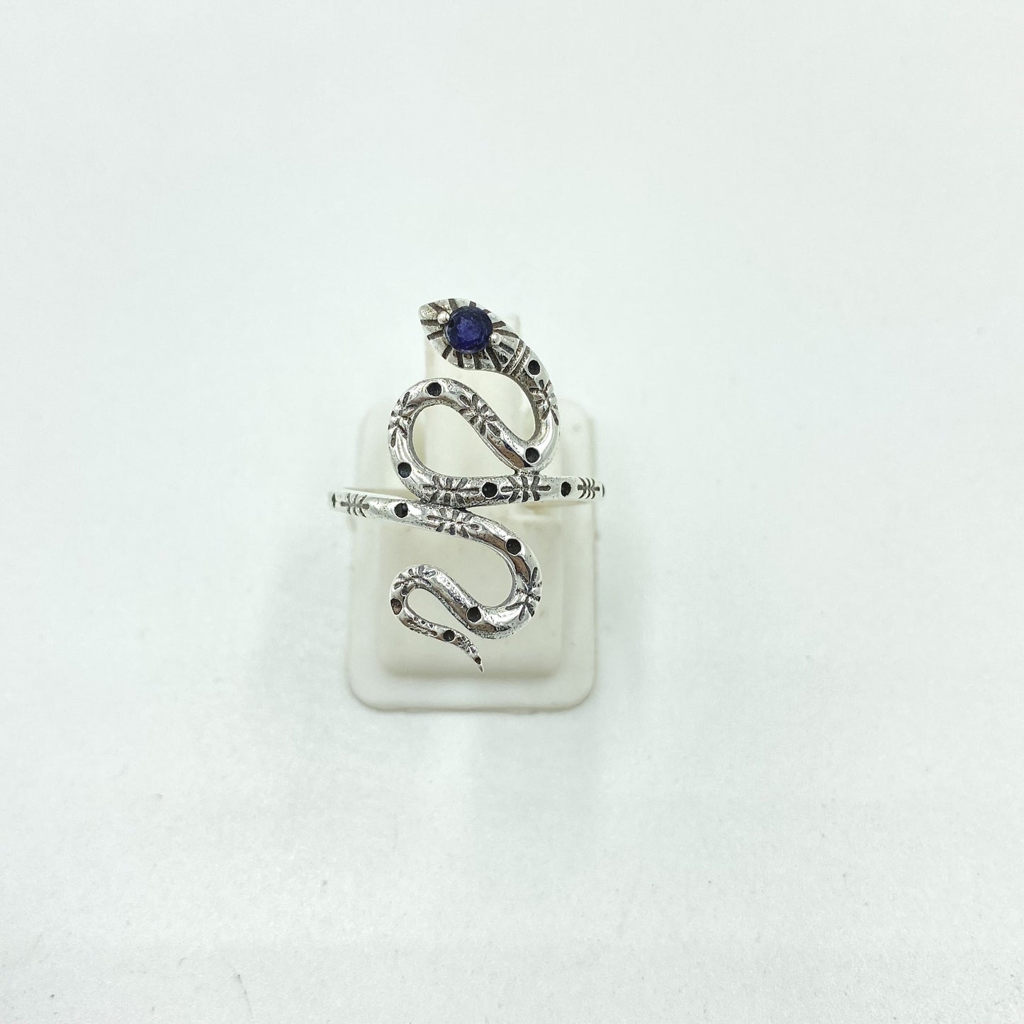 925 sterling silver snake ring silver statement ring. gemstone snake head ring